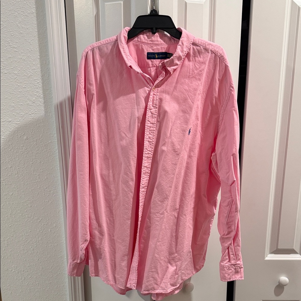 Ralph Lauren Casual Pink Button Down Shirt